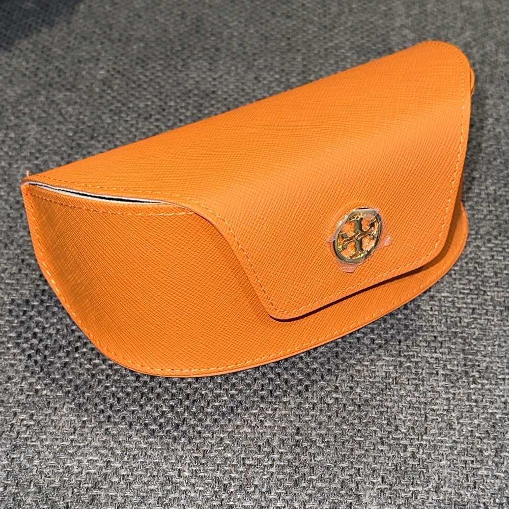 Tory Burch Vibrant Orange Eyewear Case